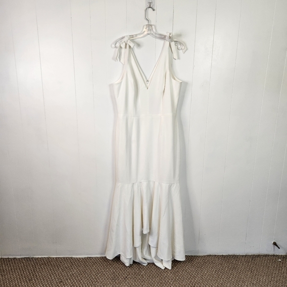 Dress the Population Julia New Size XXL Mermaid Wedding Dress V-Neck White Nwt - Picture 3 of 16